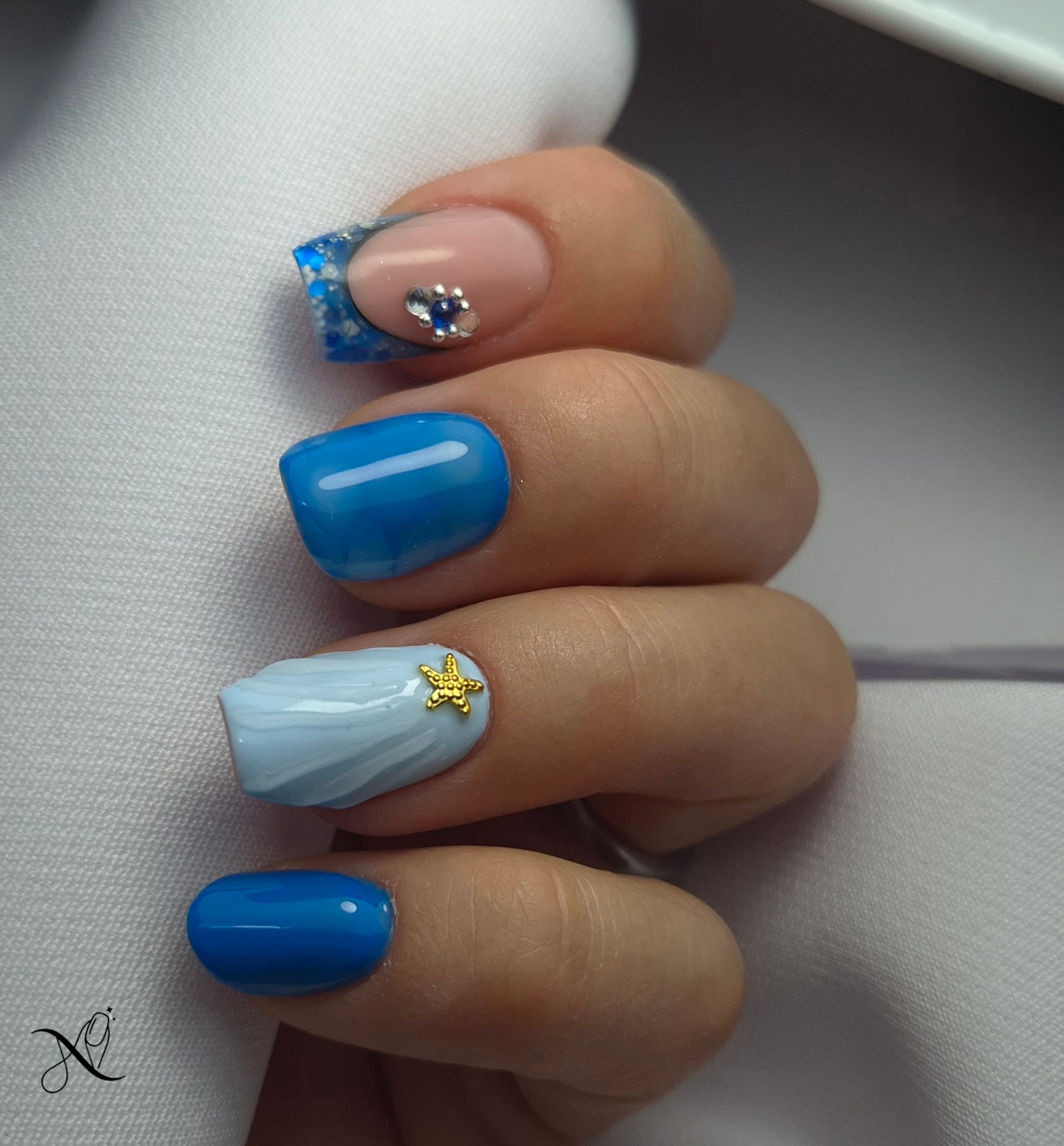 Tengerparti hangulat - Acrylgél | Nails by Nelly Szeged