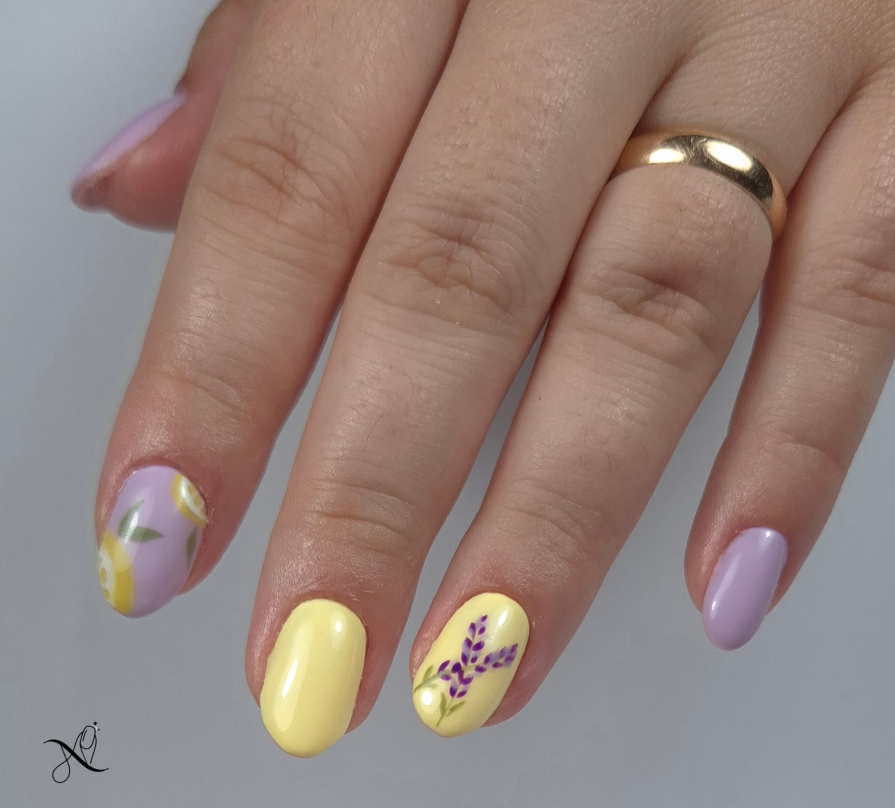 Citromos levendulás nyár  - Liquid polygél | Nails by Nelly Szeged
