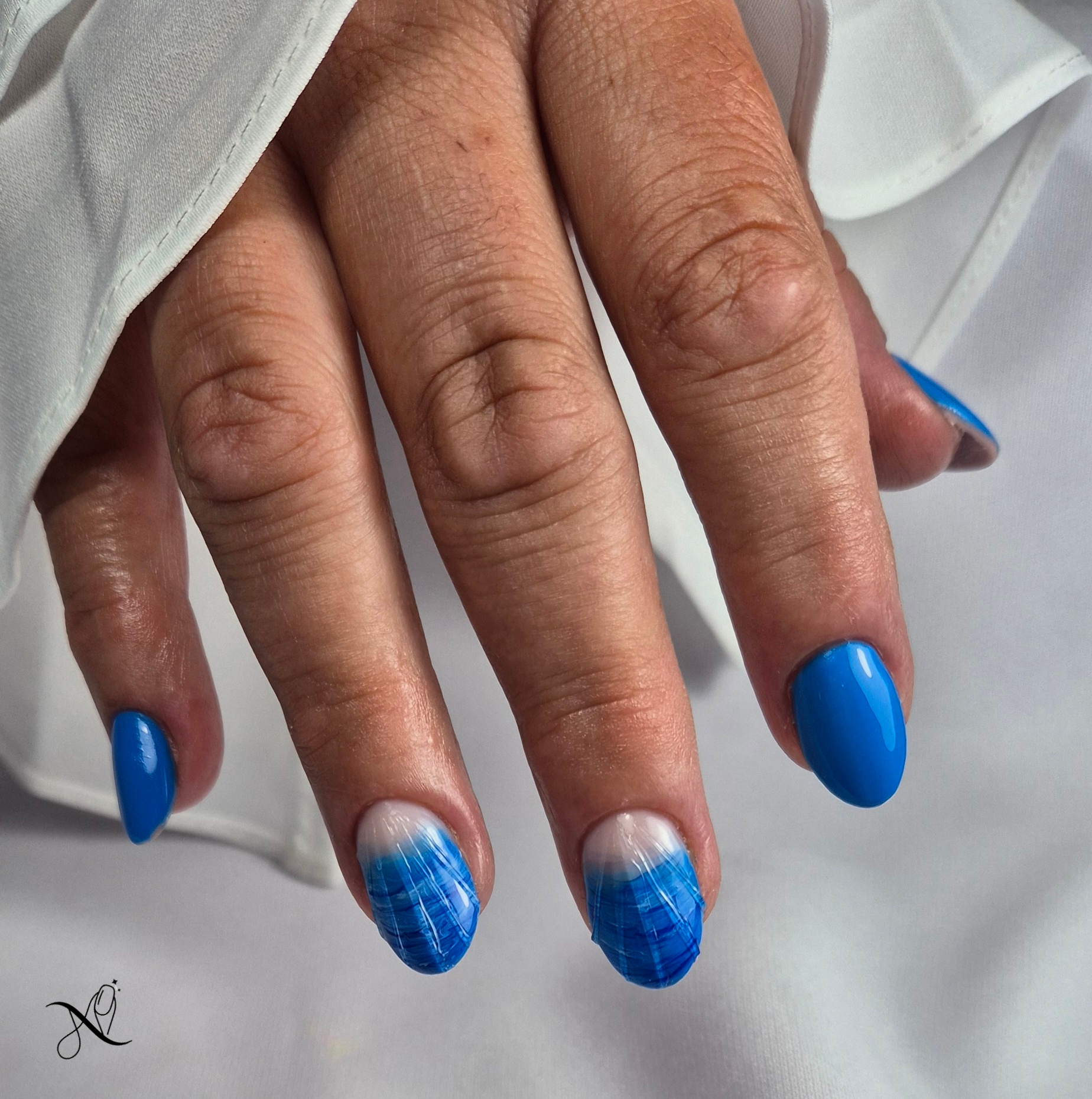 Kék tengerpart - Zselé  | Nails by Nelly Szeged