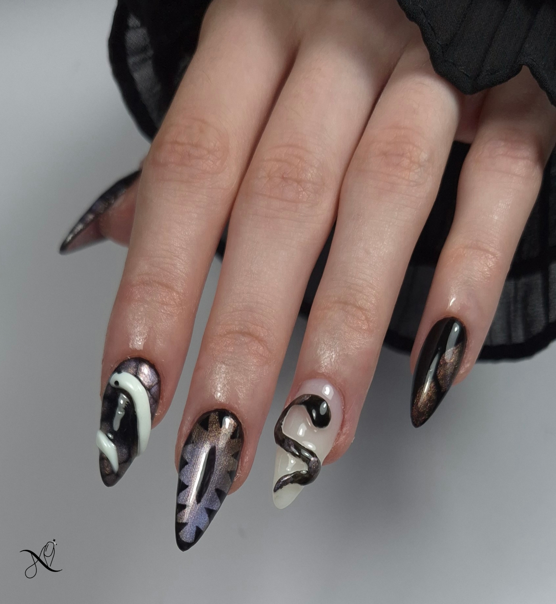 Kígyó - Acrylgél | Nails by Nelly Szeged